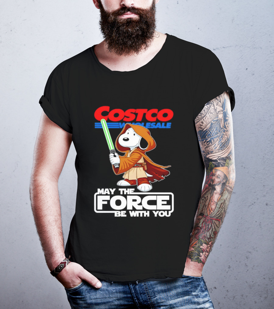 Snoopy Costco Wholesale May The Force Be With You Star Wars Jedi Lightsaber T-Shirt