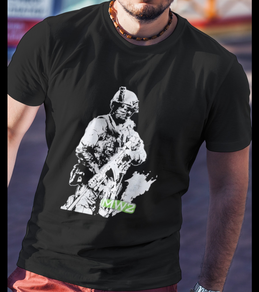 MW2 Modern Warfare Soldier Tactical Artwork Pixel T-Shirt