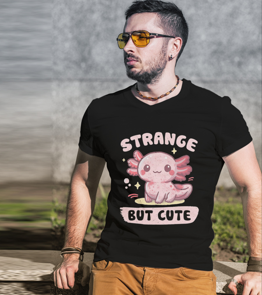 Strange But Cute Axolotl Cartoon T-Shirt