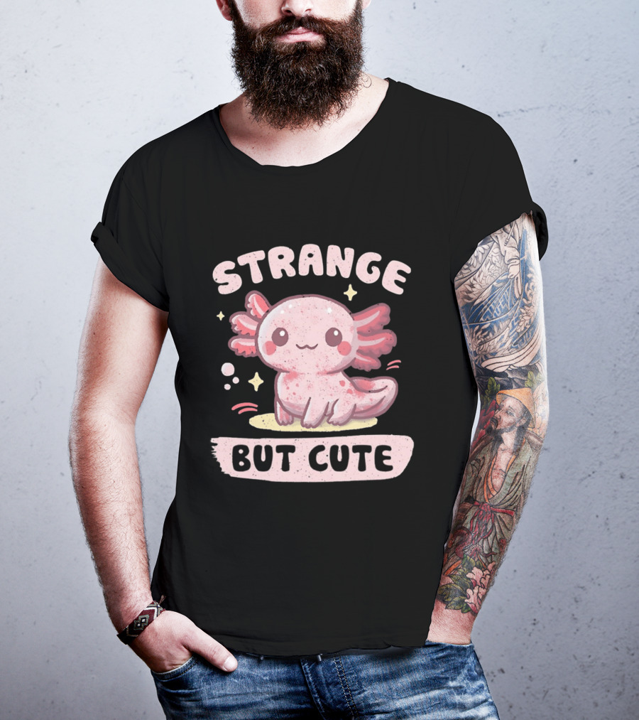 Strange But Cute Axolotl Cartoon T-Shirt