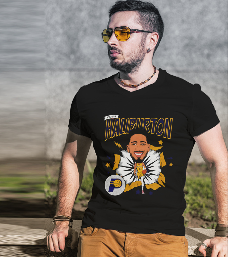 Haliburton Indiana Pacers Basketball Stars T-Shirt