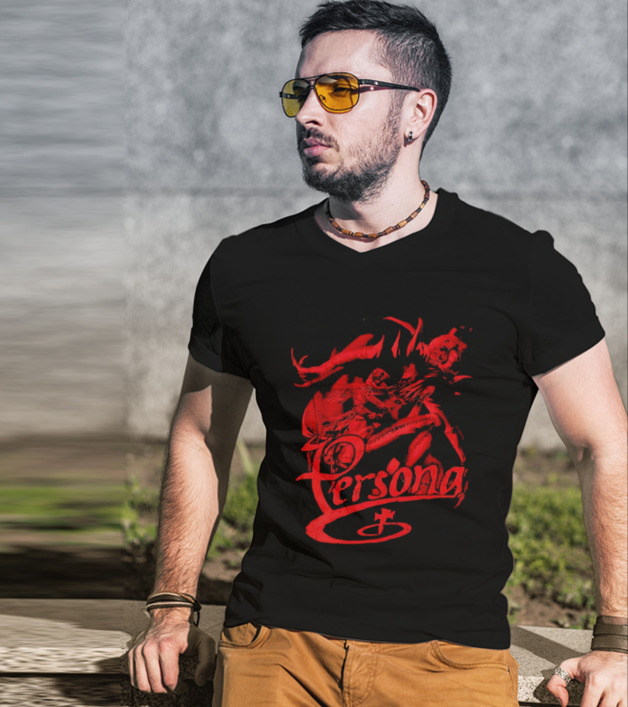 Persona Arsene Protagonist Red Gothic Anime T-Shirt