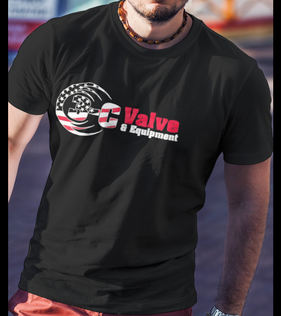 3 C Valve & Equipment American Flag Vintage Patriotic Stars And Stripes T-Shirt