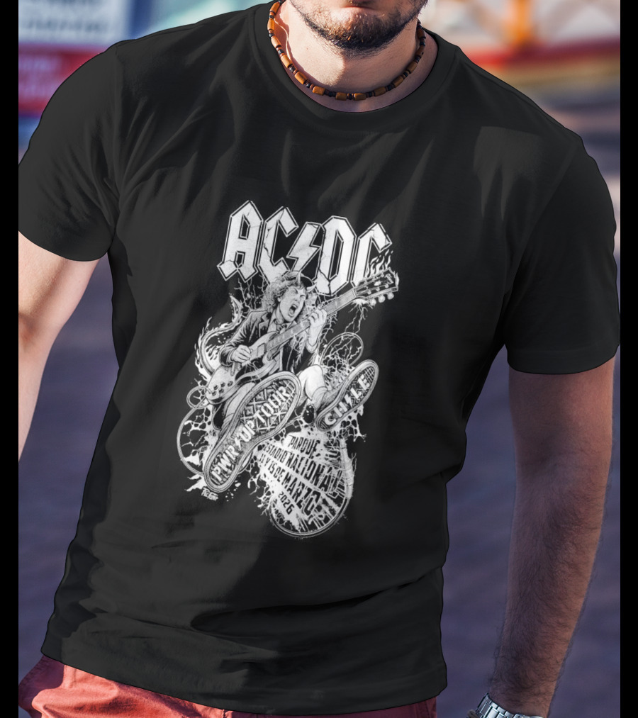 AC DC Estadio Nacional Chile March 11 15 2026 Tour T-Shirt