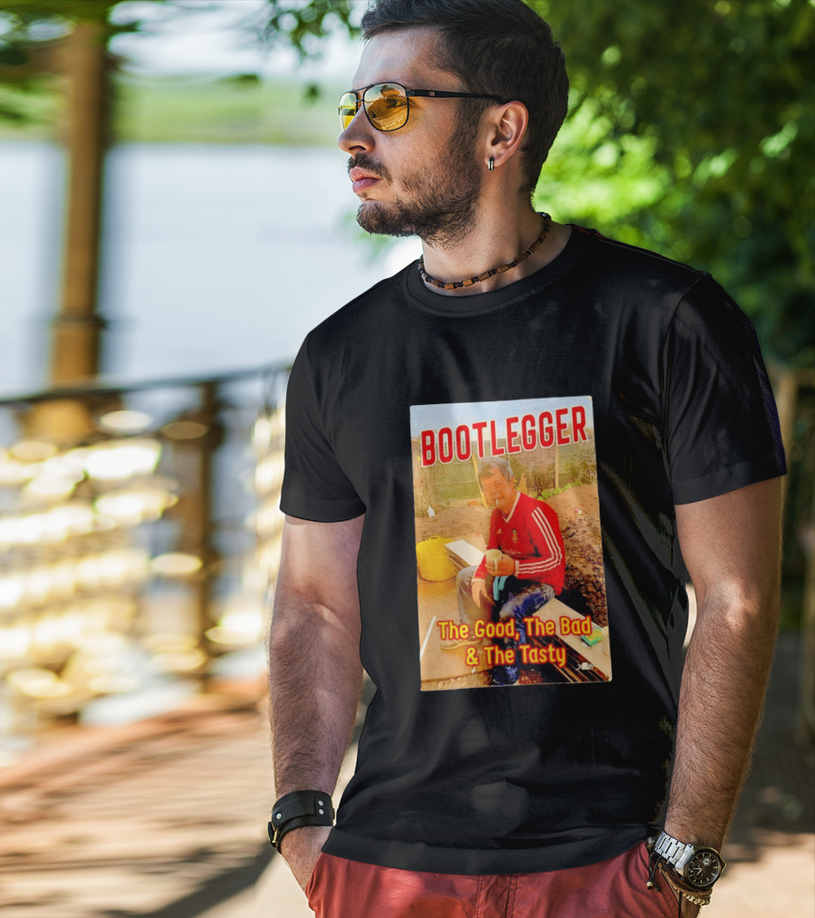 Bootlegger The Good The Bad And The Tasty Football Fan In Red Soccer Jersey T-Shirt