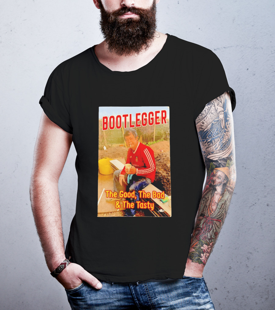 Bootlegger The Good The Bad And The Tasty Football Fan In Red Soccer Jersey T-Shirt