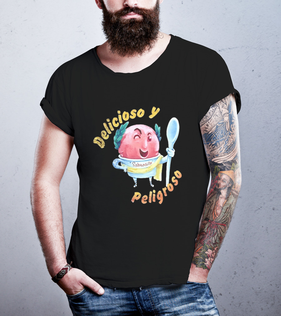Delicioso Y Sabrosito Peligroso Helado Sonriente Dibujos Animados Cucharón T-Shirt