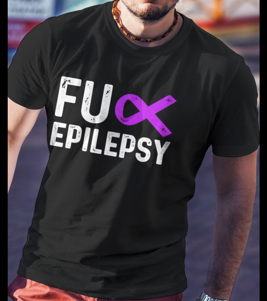 Fuck Epilepsy Purple Ribbon Awareness T-Shirt