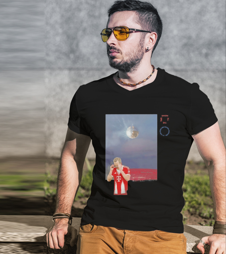 Harry Kane Bayern Munich Disco Ball Football T-Shirt