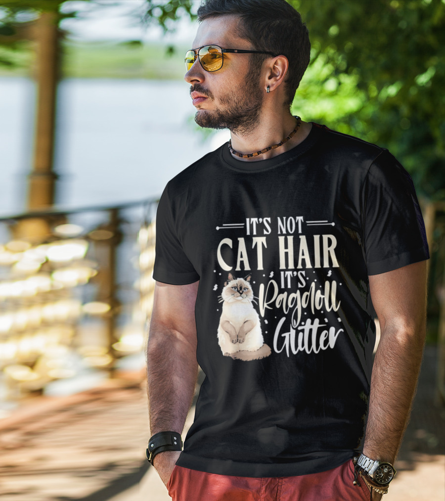 It's Not Cat Hair It's Ragdoll Glitter Funny Cat Lover T-Shirt