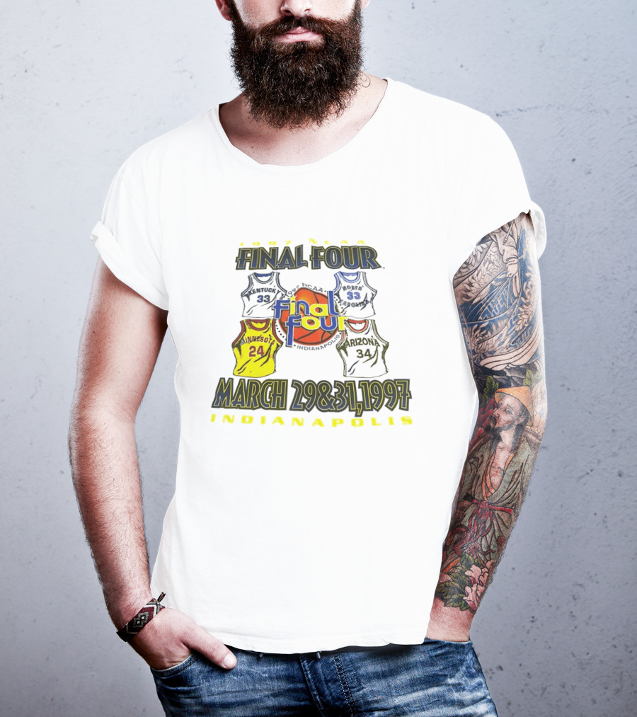1997 NCAA Final Four March 29 31 Indianapolis Minnesota Kentucky Arizona T-Shirt