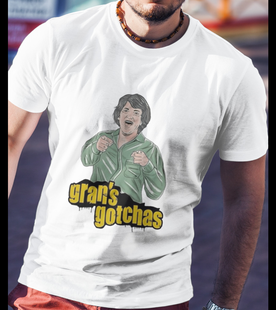 Gran's Gotchas Chris Lilley Angry Boys Character Shushing T-Shirt