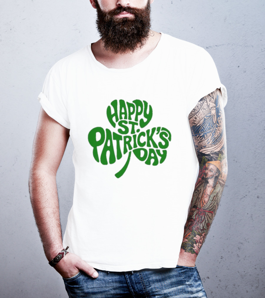 Happy St. Patrick's Day Green Clover Shamrock Celebration T-Shirt