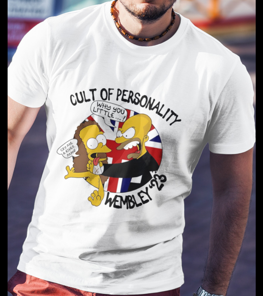 Cult Of Personality Wembley 2023 Cartoon "Why You Little" UK Flag T-Shirt