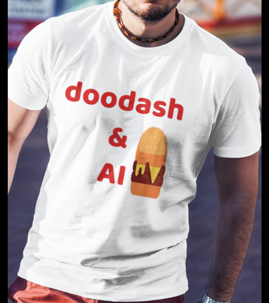 Doodash AI Burger Fast Food Delivery T-Shirt