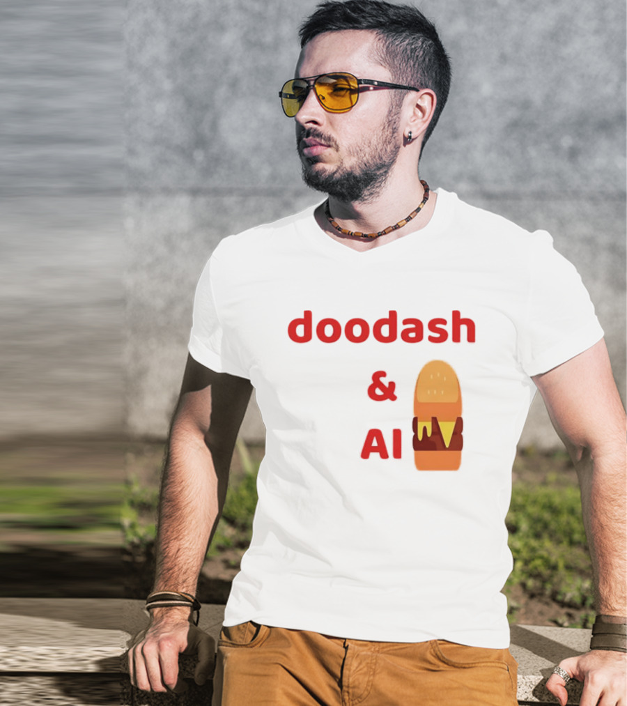 Doodash AI Burger Fast Food Delivery T-Shirt