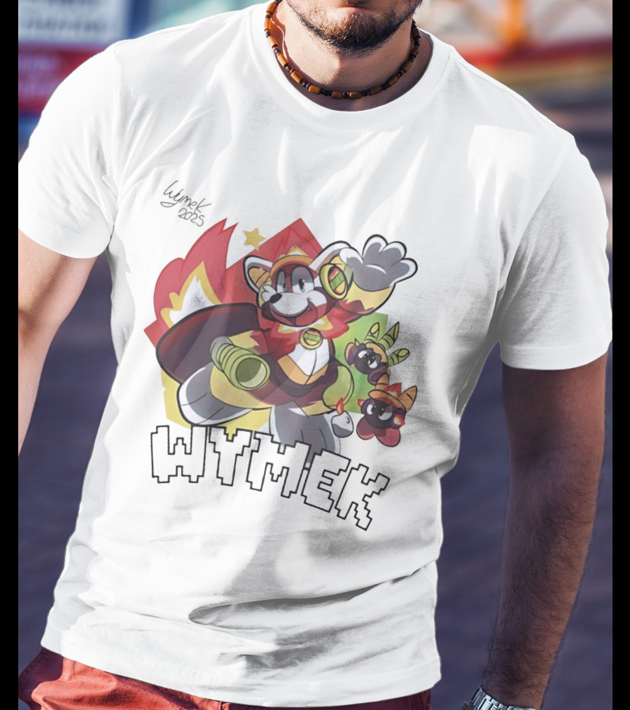 Wymek 2025 Hedgehog Character With Vibrant Colors And Companions T-Shirt