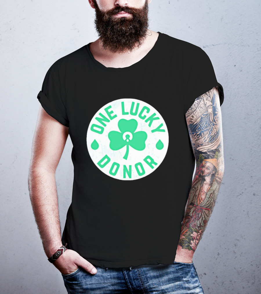 One Lucky Donor Clover Leaf Saint Patrick's Day T-Shirt