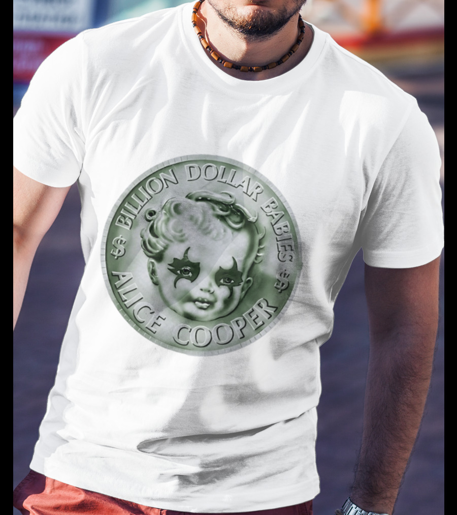 Alice Cooper Billion Dollar Babies Album Cover Coin T-Shirt