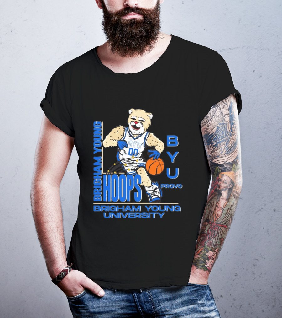 Brigham Young University Hoops BYU Provo Basketball Bear T-Shirt