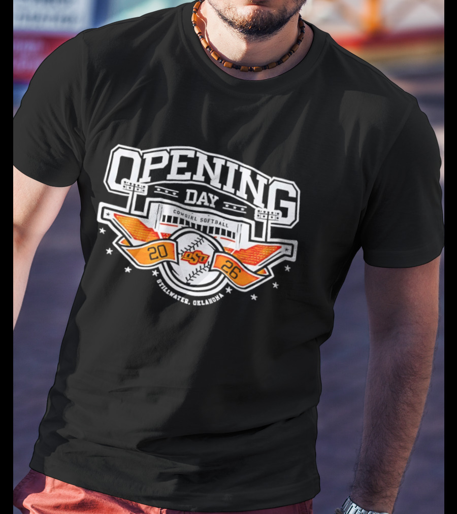 Opening Day 2026 Little League Osu Cowgirl Softball Pistol Pete T-Shirt
