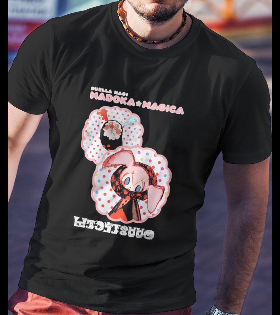 Puella Magi Madoka Magica Cute Kawaii Kyubey Quilt T-Shirt