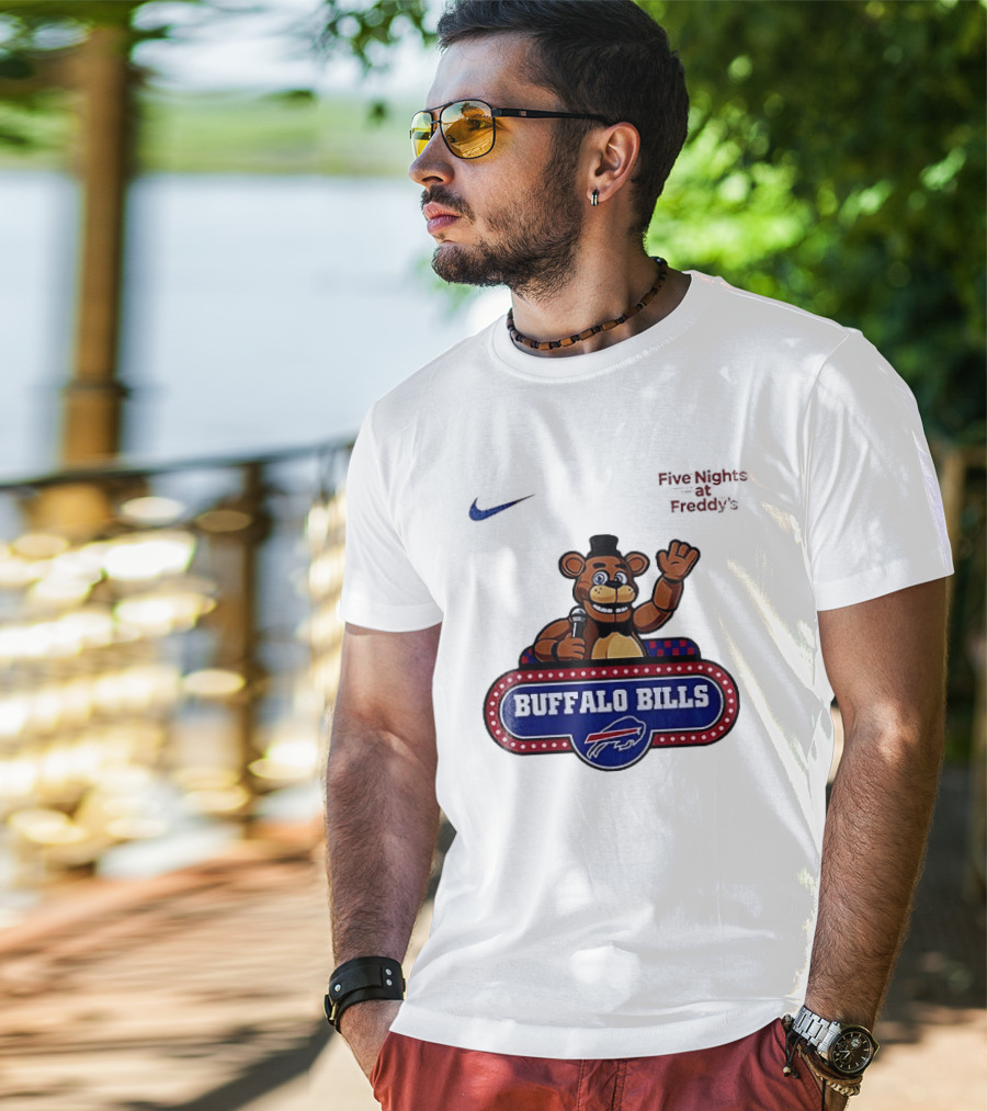 Buffalo Bills Five Nights At Freddy's Freddy Fazbear Collaboration T-Shirt