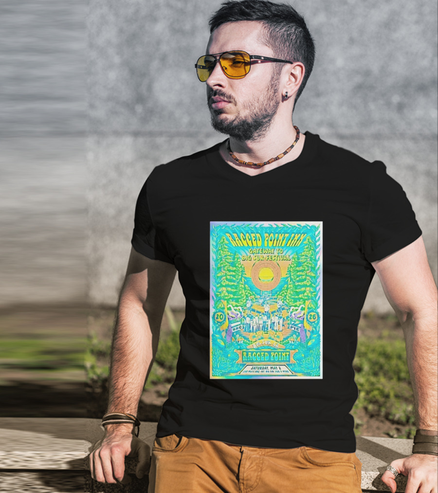 Ragged Point Inn Gateway To Big Sur Festival BBQ Pie Live Music Big Sur CA May 2 2026 T-Shirt