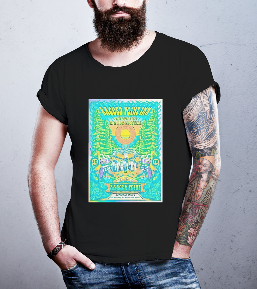 Ragged Point Inn Gateway To Big Sur Festival BBQ Pie Live Music Big Sur CA May 2 2026 T-Shirt