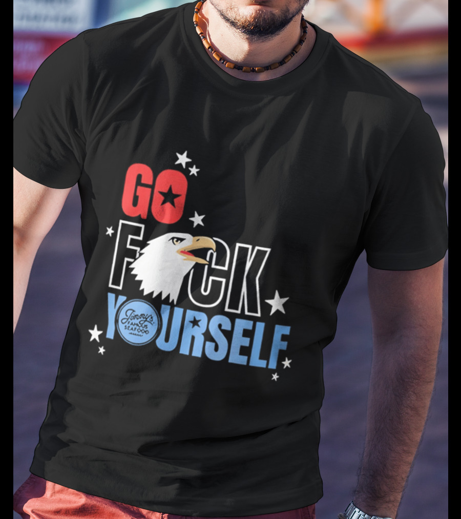 Go Fck Yourself Eagle Star Patriotic Humor T-Shirt