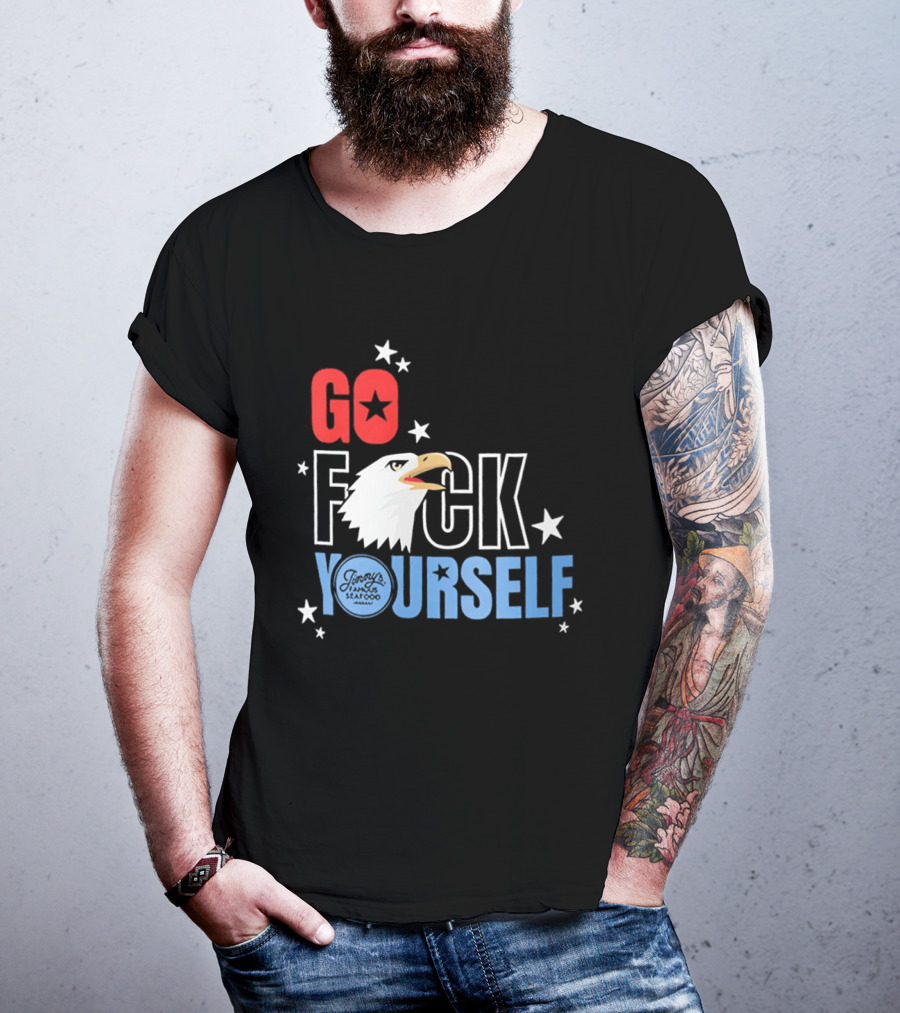 Go Fck Yourself Eagle Star Patriotic Humor T-Shirt