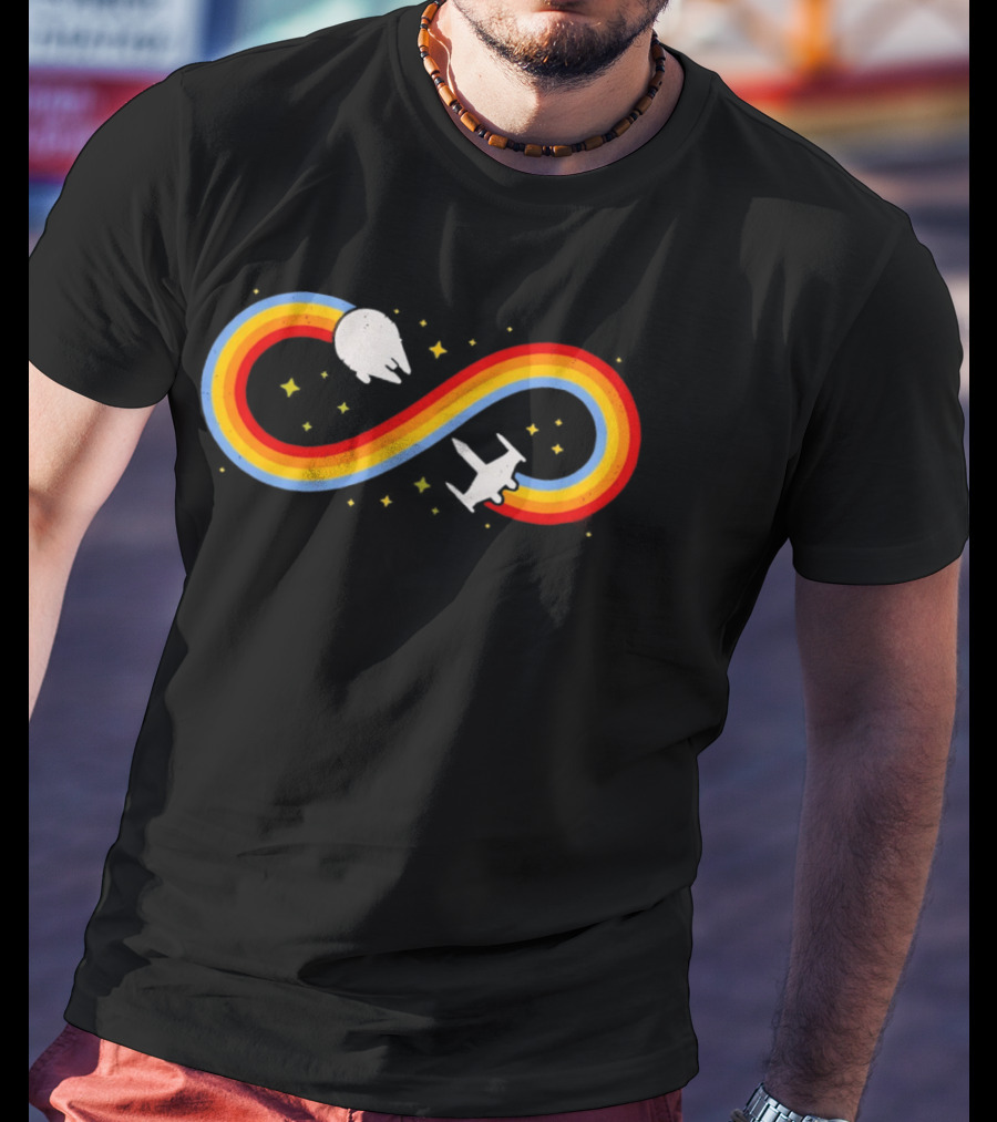 Endless Rainbow Infinity Space Journey T-Shirt