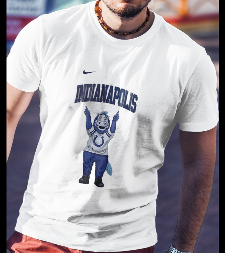 Indianapolis Colts Mascot Blue Celebrating Teacher Appreciation Month T-Shirt
