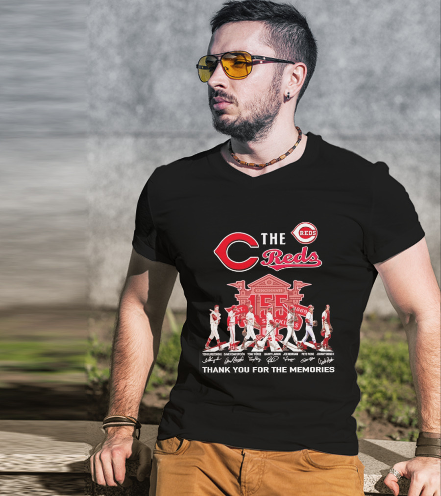 Cincinnati Reds Abbey Road 150th Anniversary Thank You For The Memories T-Shirt