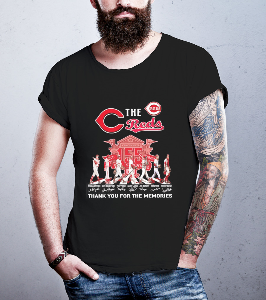 Cincinnati Reds Abbey Road 150th Anniversary Thank You For The Memories T-Shirt