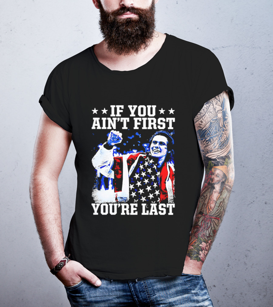 Jack Hughes If You Ain't First You're Last 2026 Winter Olympics USA Flag Victory T-Shirt