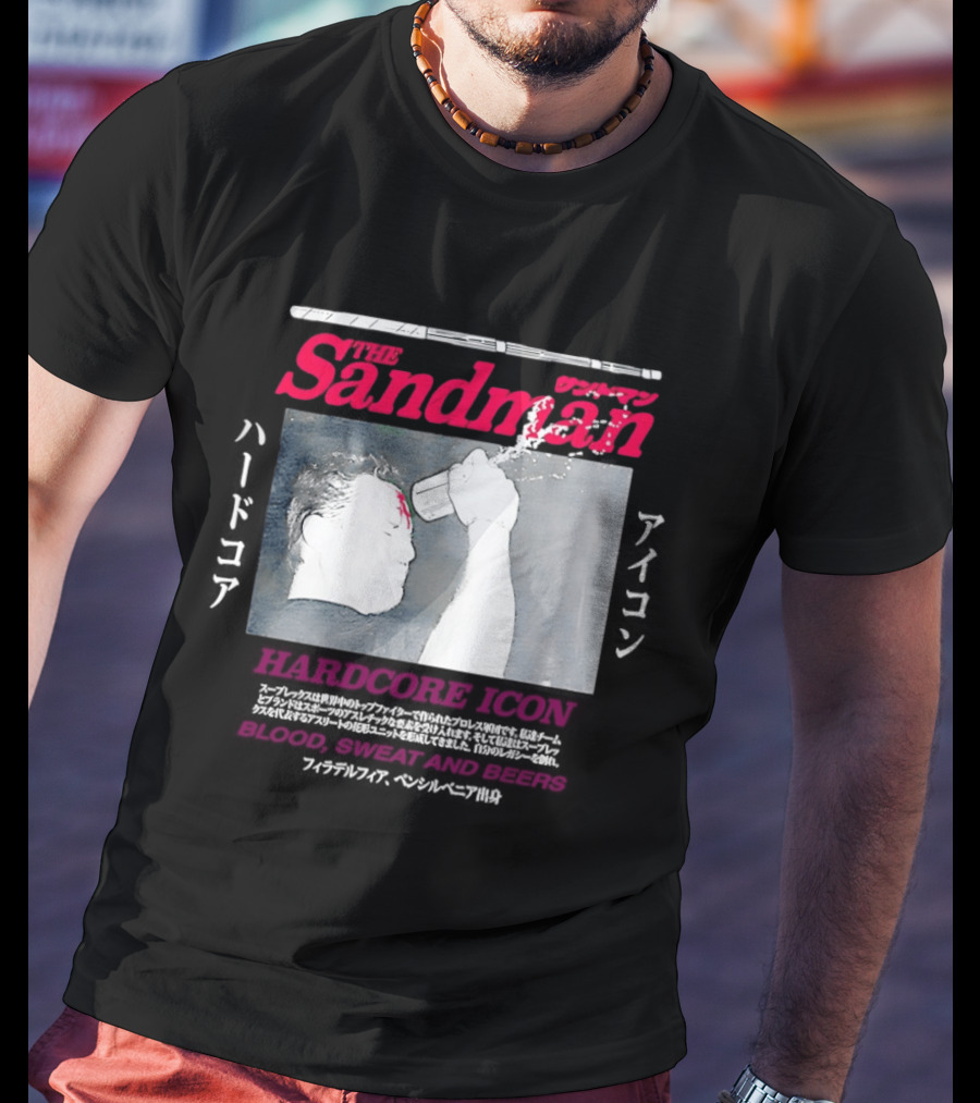 The Sandman Hardcore Icon Blood Sweat And Beers T-Shirt