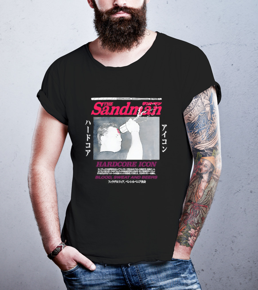 The Sandman Hardcore Icon Blood Sweat And Beers T-Shirt