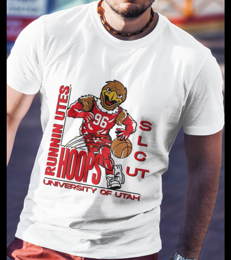 Runnin Utes Hoops SLcut University Of Utah Basketball Bird T-Shirt
