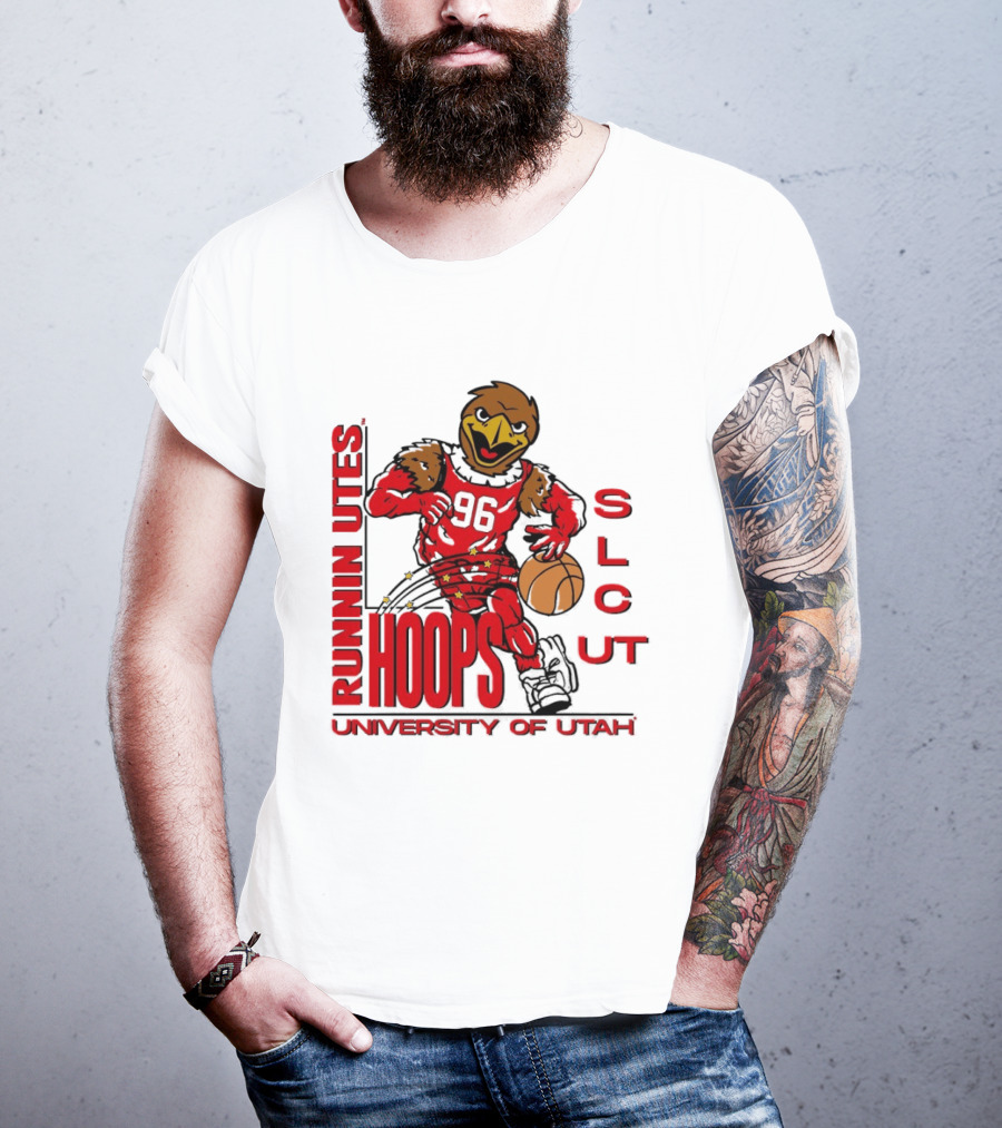 Runnin Utes Hoops SLcut University Of Utah Basketball Bird T-Shirt