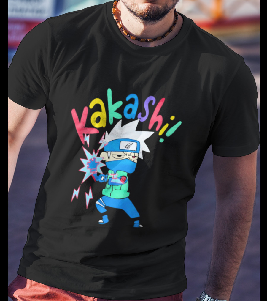 Kakashi Hatake Naruto Colorful Chibi T-Shirt