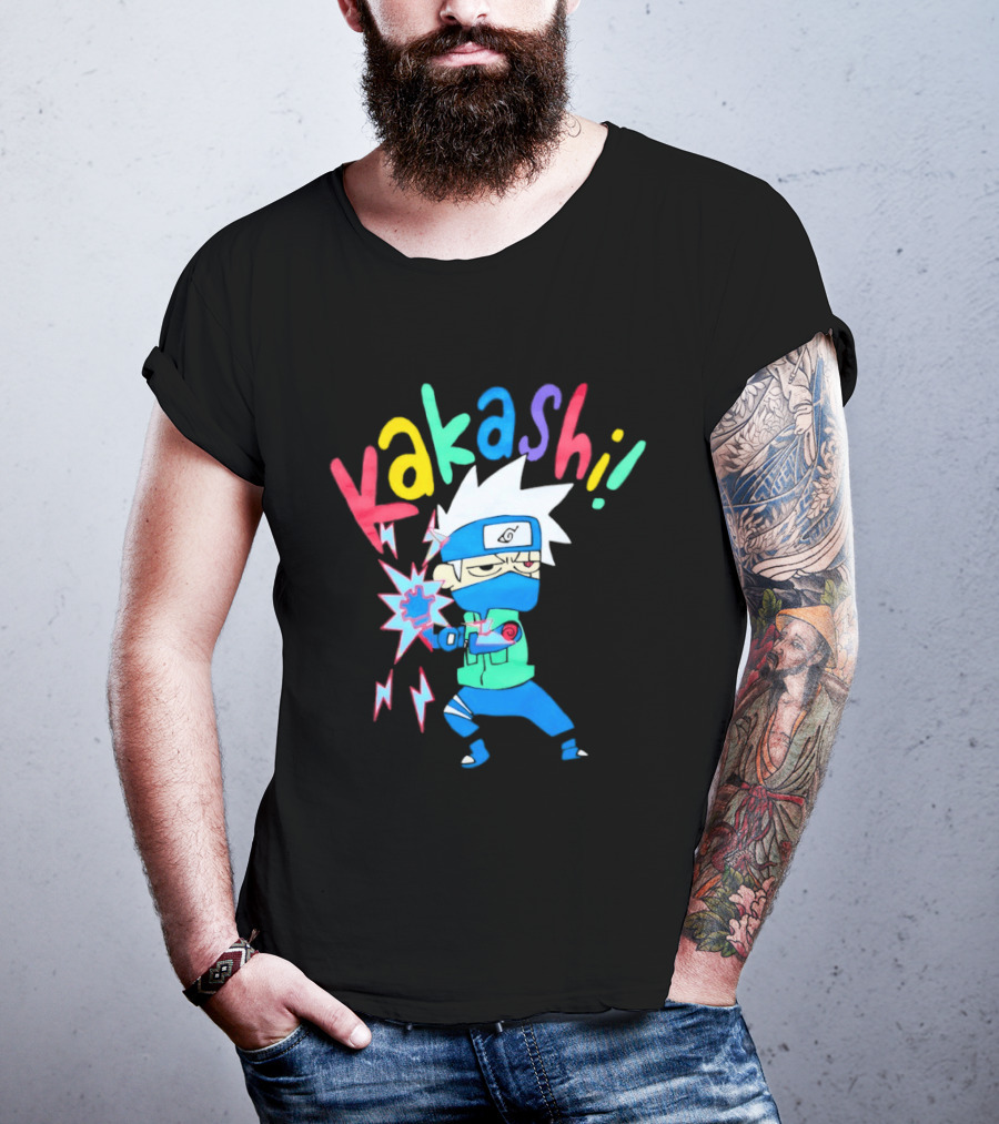 Kakashi Hatake Naruto Colorful Chibi T-Shirt