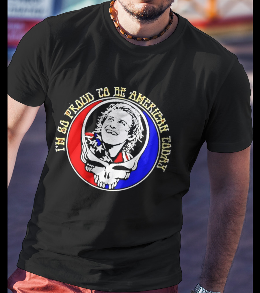Us Hockey Team Grateful Dead Stealie It's So Proud To Be American Today Jack Hughes American Hero 2026 Winter Olympic Hockey T-Shirt