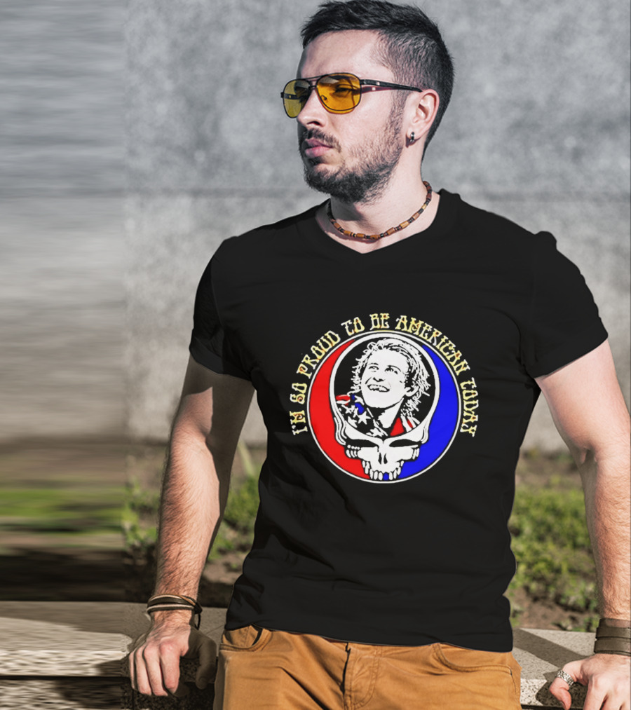 Us Hockey Team Grateful Dead Stealie It's So Proud To Be American Today Jack Hughes American Hero 2026 Winter Olympic Hockey T-Shirt