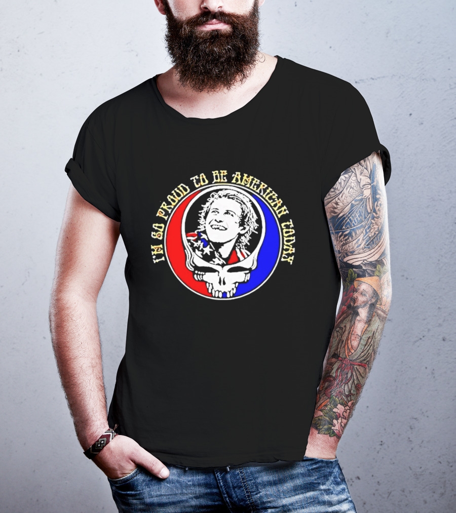 Us Hockey Team Grateful Dead Stealie It's So Proud To Be American Today Jack Hughes American Hero 2026 Winter Olympic Hockey T-Shirt
