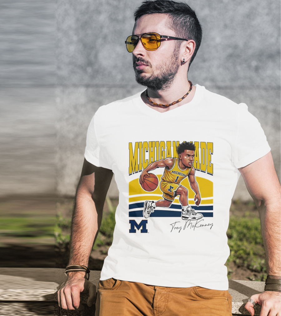 Trey McKenney Michigan Made Basketball Wolverines 2026 T-Shirt