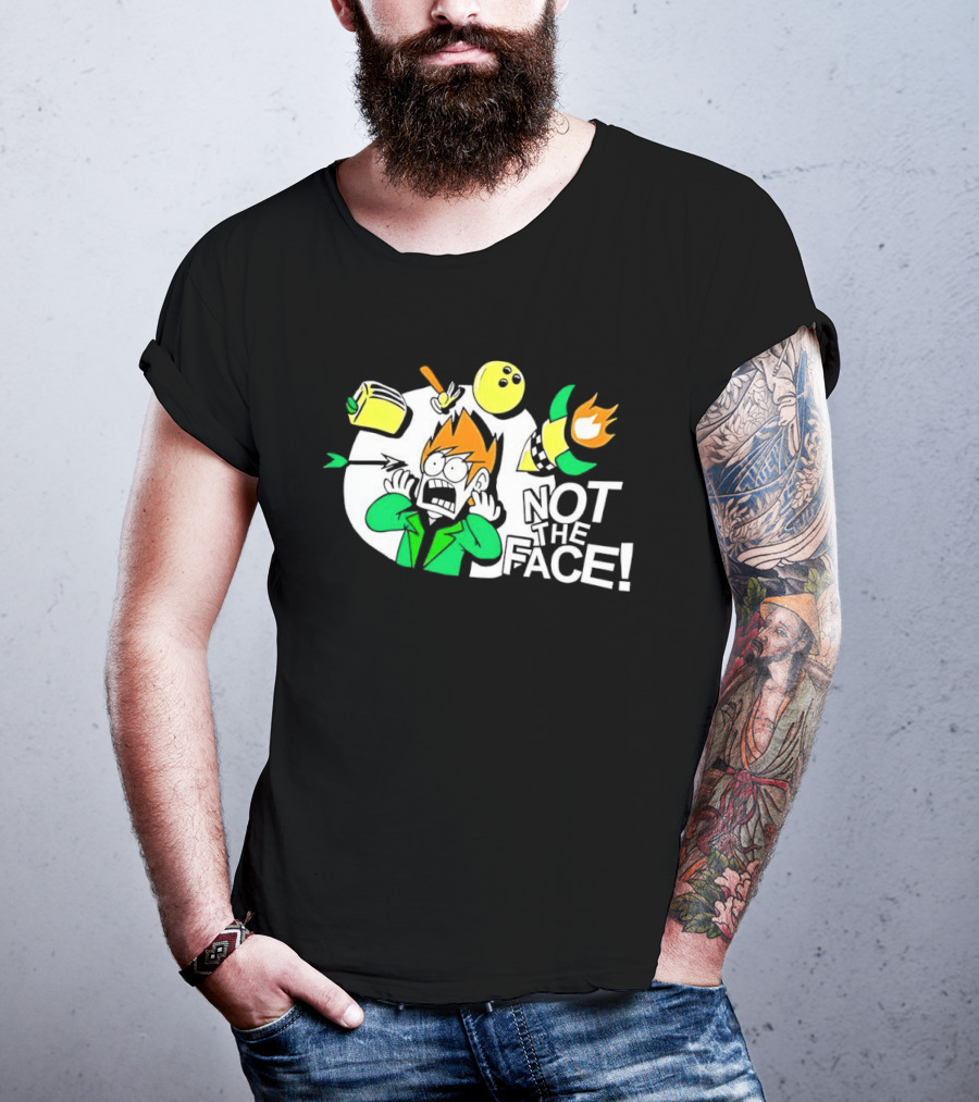 Eddsworld Not The Face Cartoon Humor Expression Colorful Characters T-Shirt