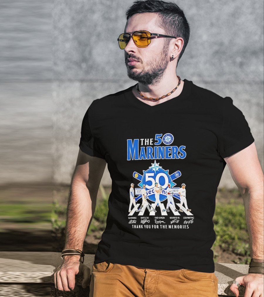 50 Seasons Seattle Mariners Thank You For The Memories 1977 2027 T-Shirt