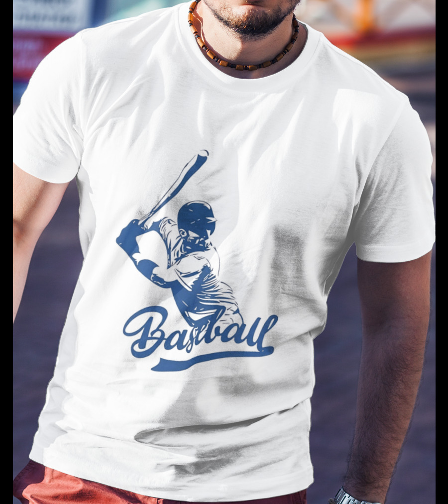 Middle Tennessee Blue Raiders Baseball Player Batting Action T-Shirt