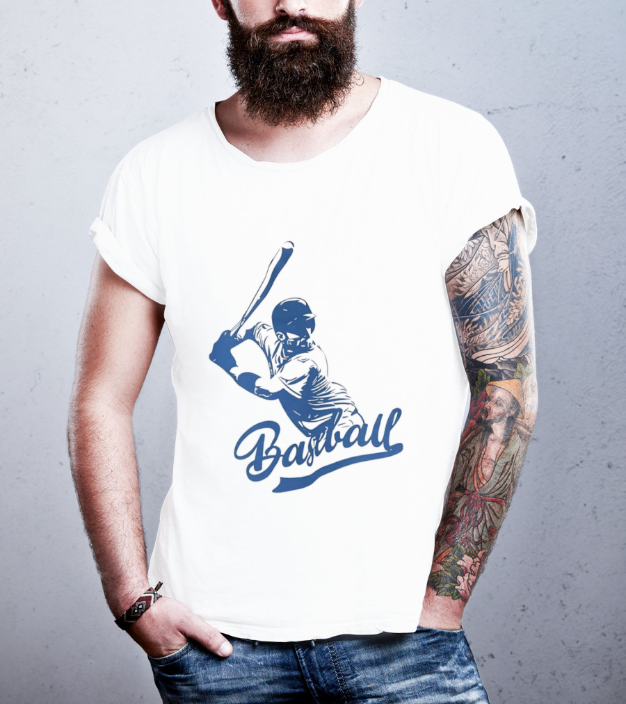 Middle Tennessee Blue Raiders Baseball Player Batting Action T-Shirt